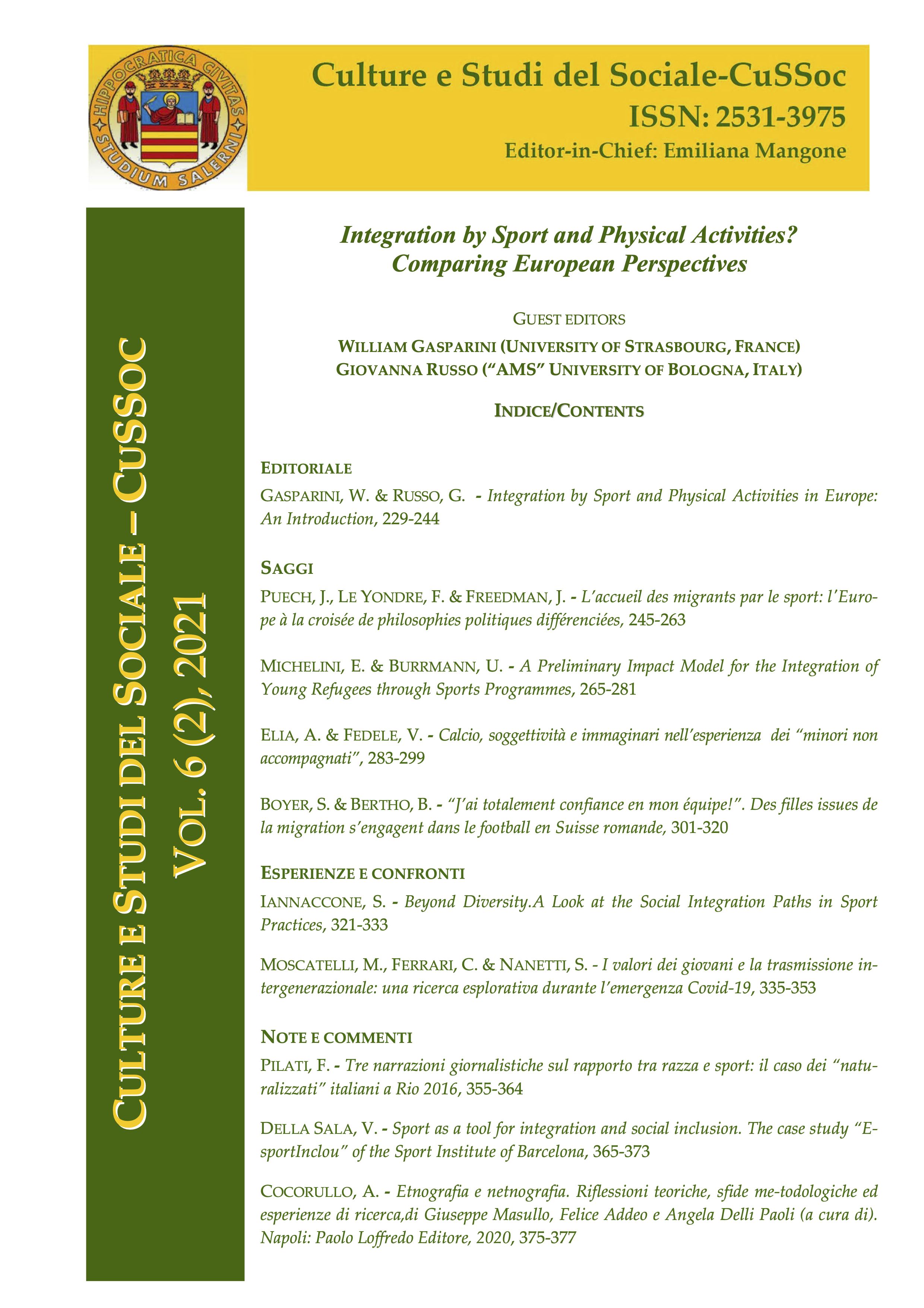 Sport as a Tool for integration and social inclusion